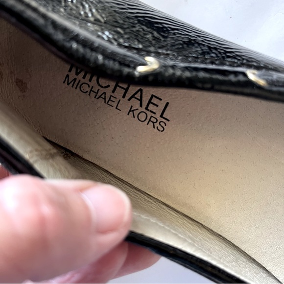 Michael Kors Black Patent Leather Loafer Driving Shoes Size 9 - Picture 11 of 12